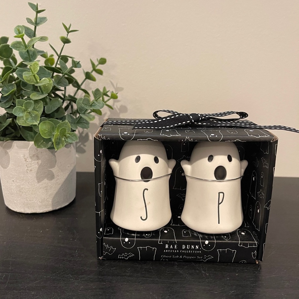 RAE DUNN GHOST SALT & PEPPER SET